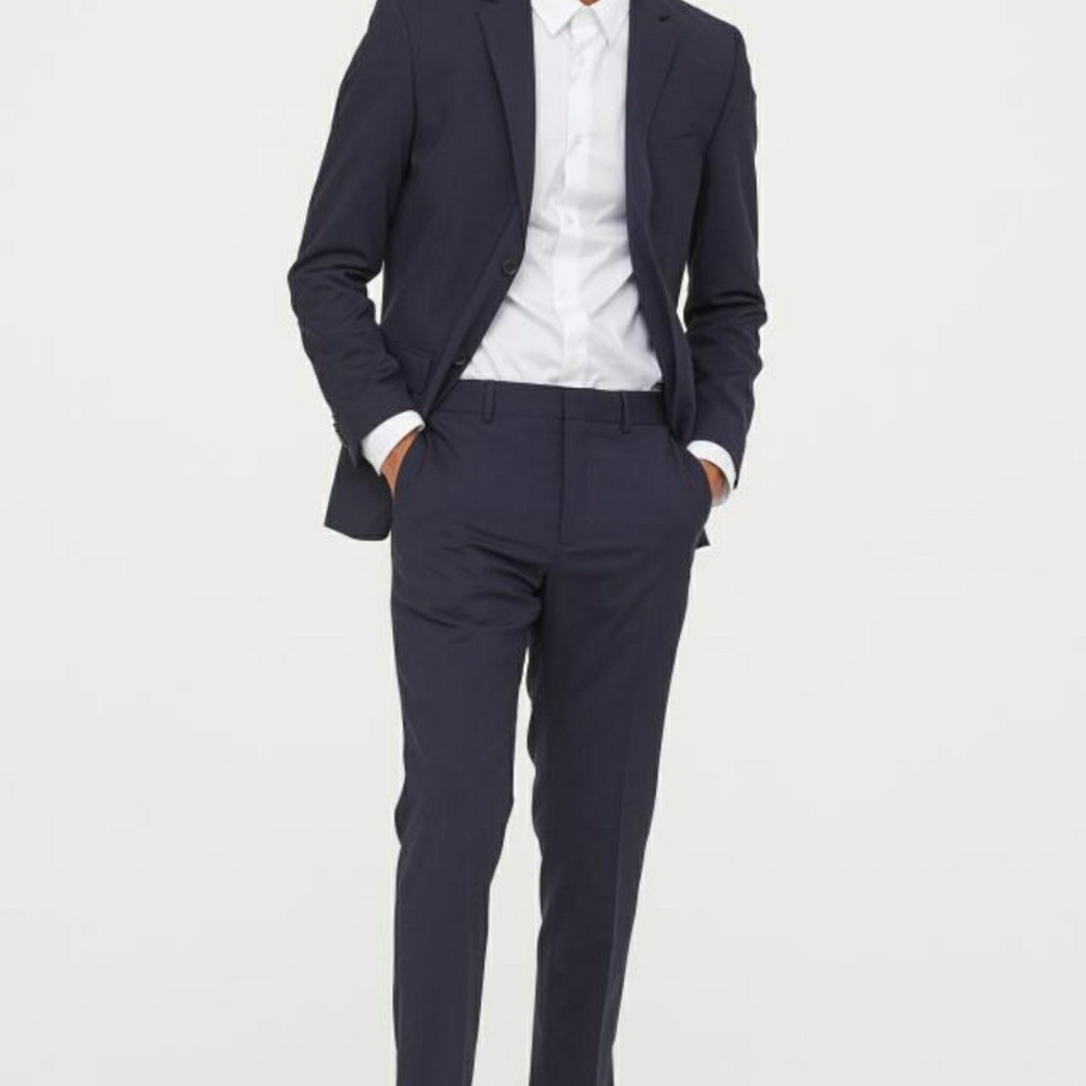 Navy blue suit